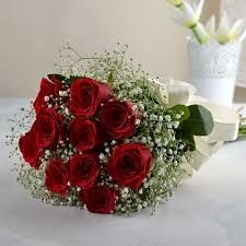 red rose bunch
